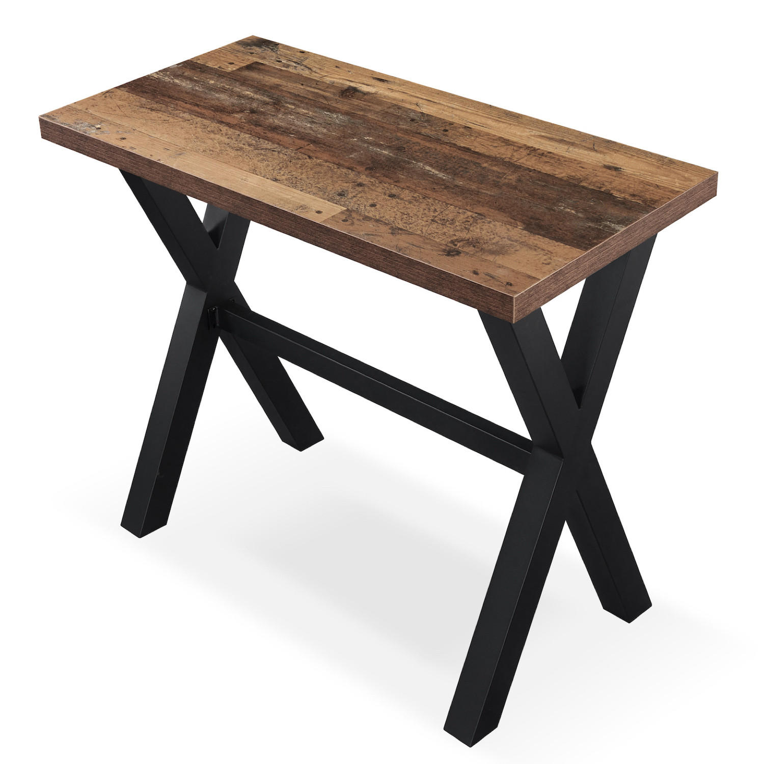 BARTISCH ARNE 120/60/105 cm - Schwarz/Braun, Holzwerkstoff/Metall (60/120/105cm) - DUBI Möbel