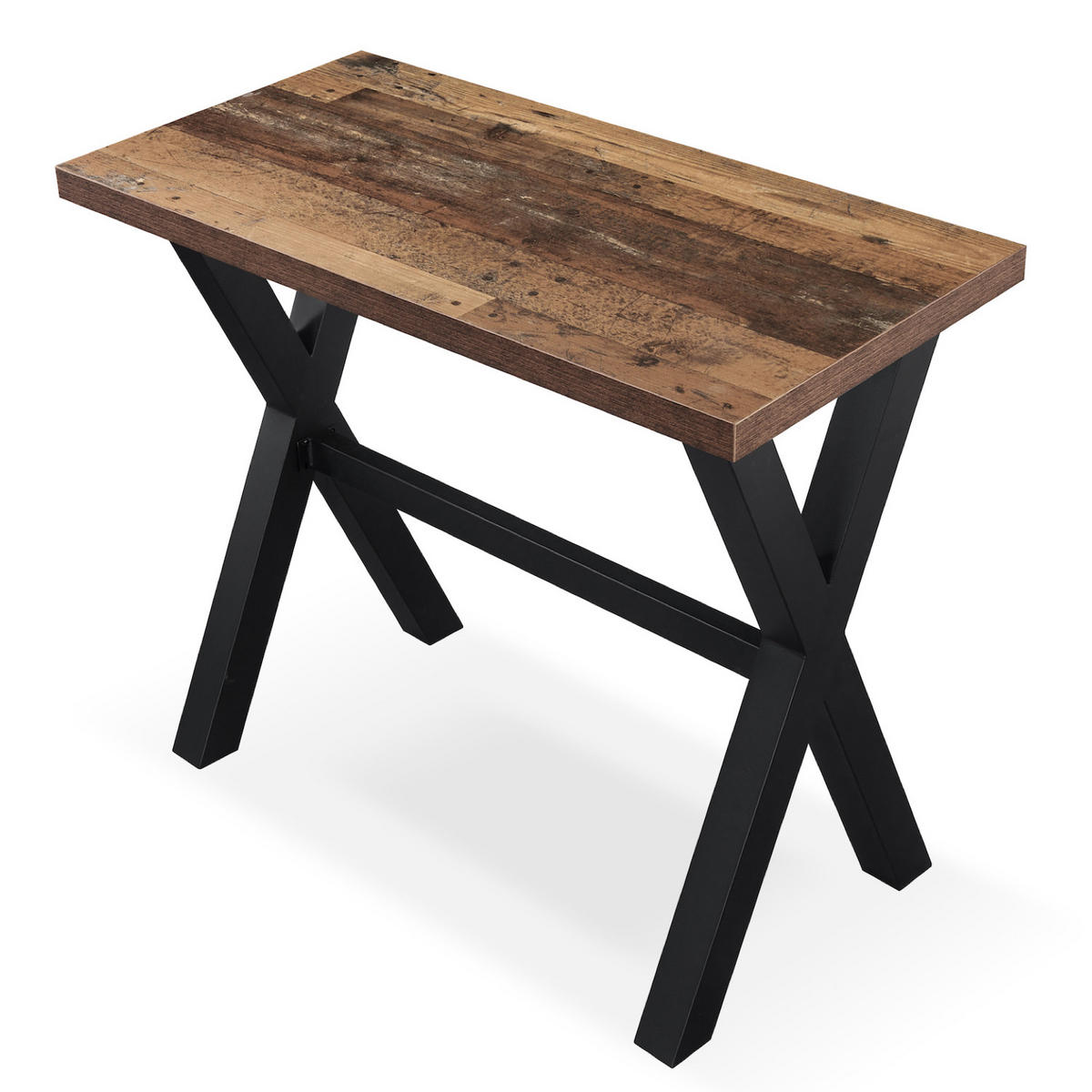 BARTISCH ARNE 120/60/105 cm - Schwarz/Braun, Holzwerkstoff/Metall (60/120/105cm) - DUBI Möbel