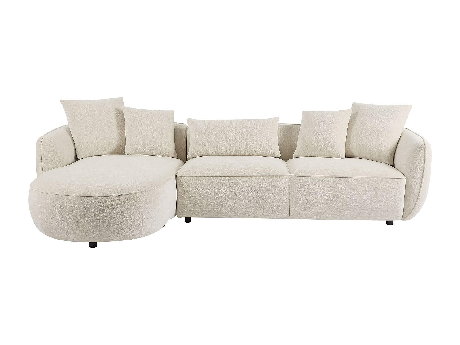 SOFA ohne Schlafmöglichkeit - 5 Personen - Stoff - Beige - - Beige, Textil (296/67/166cm) - Vente-Unique