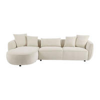 SOFA ohne Schlafmöglichkeit - 5 Personen - Stoff - Beige - - Beige, Textil (296/67/166cm) - Vente-Unique