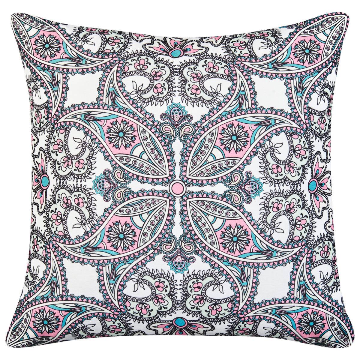 Gartenkissen 3er-Set Purpur 45/45 cm Tide - Pink/Violett, Textil (45/10/45cm) - Beliani