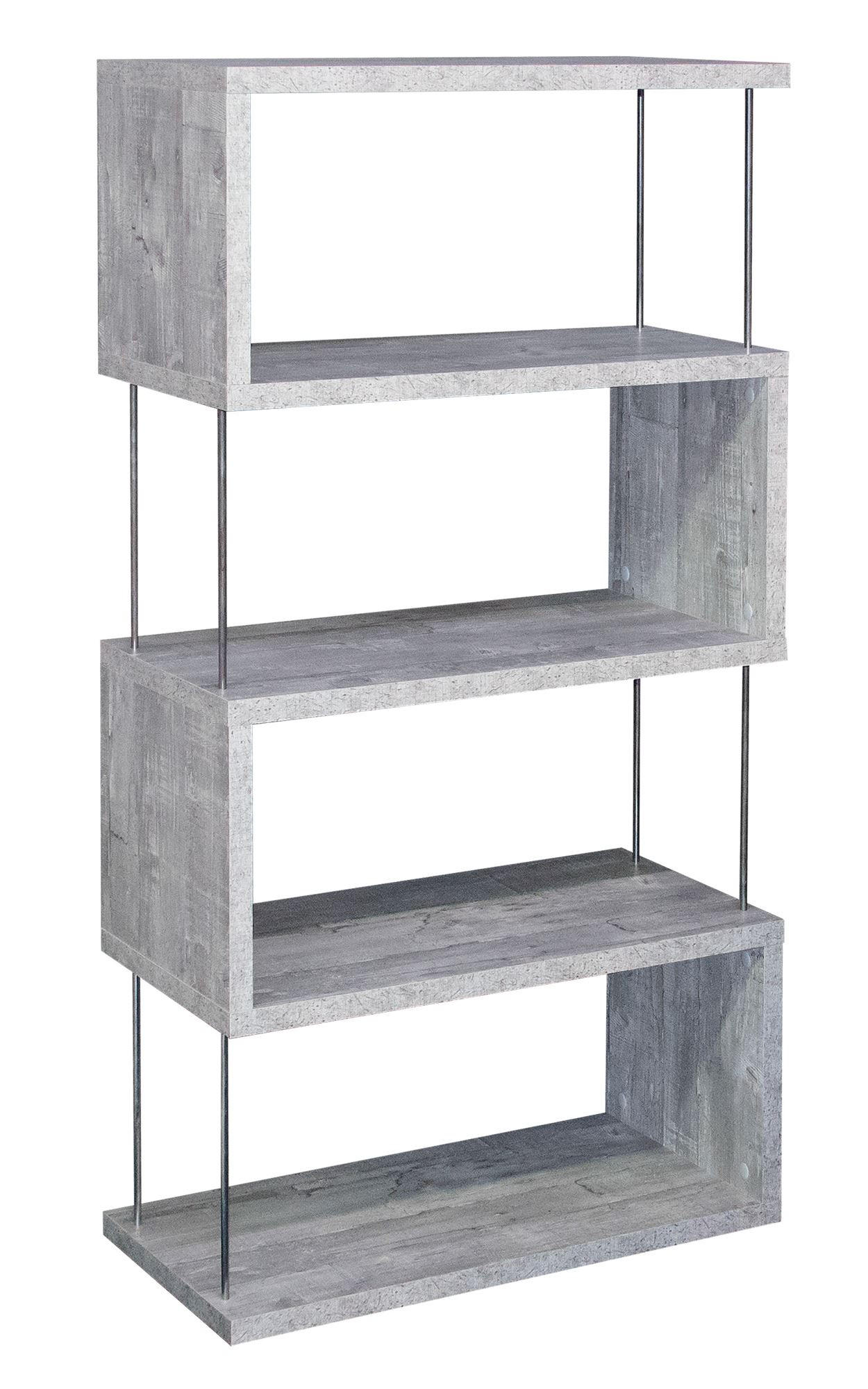 REGAL Elga 66x33x126 aus Holzwerkstoff in der Farbe beton - Grau, Kunststoff (66/126/33cm) - 58aufmkessel