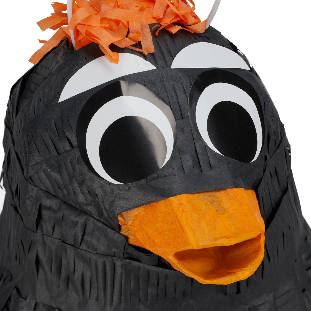 PINATA Pinguin - Schwarz, Papier/Wellpappe (21/42/21cm) - Relaxdays