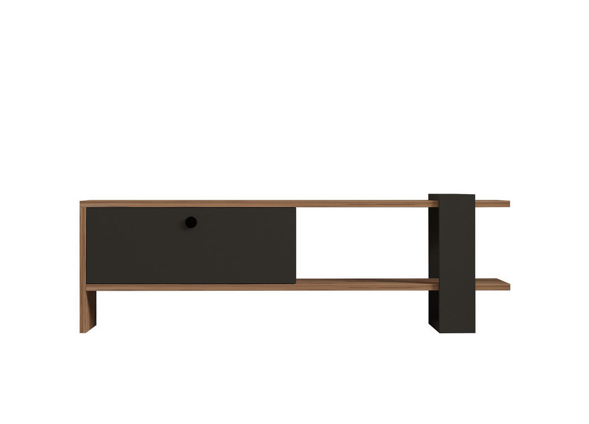 TV-MÖBEL Ova Eiche-Anthrazit - Grau, Holz (120/36/25cm) - Habitat Garten