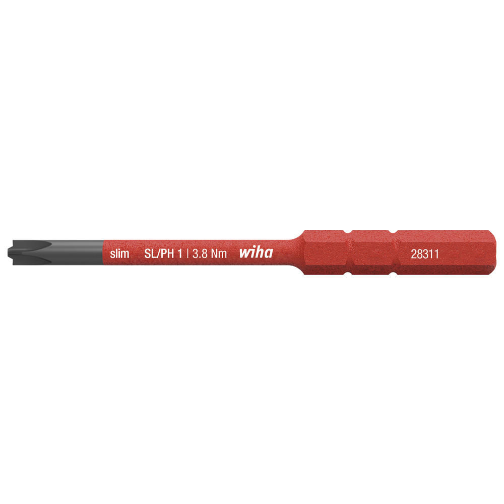 BIT slimBIT electric 2831, PlusMinus/Phillips, SL/PH1 x 75 mm - Multicolor, Kunststoff (75/10/10cm) - Wiha