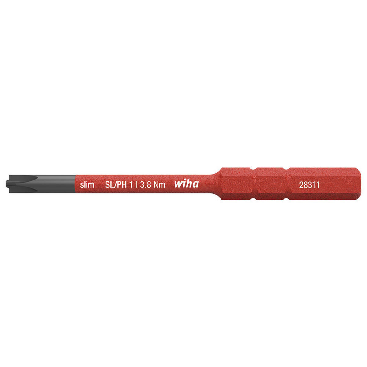 BIT slimBIT electric 2831, PlusMinus/Phillips, SL/PH2 x 75 mm - Multicolor, Kunststoff (75/7/7cm) - Wiha