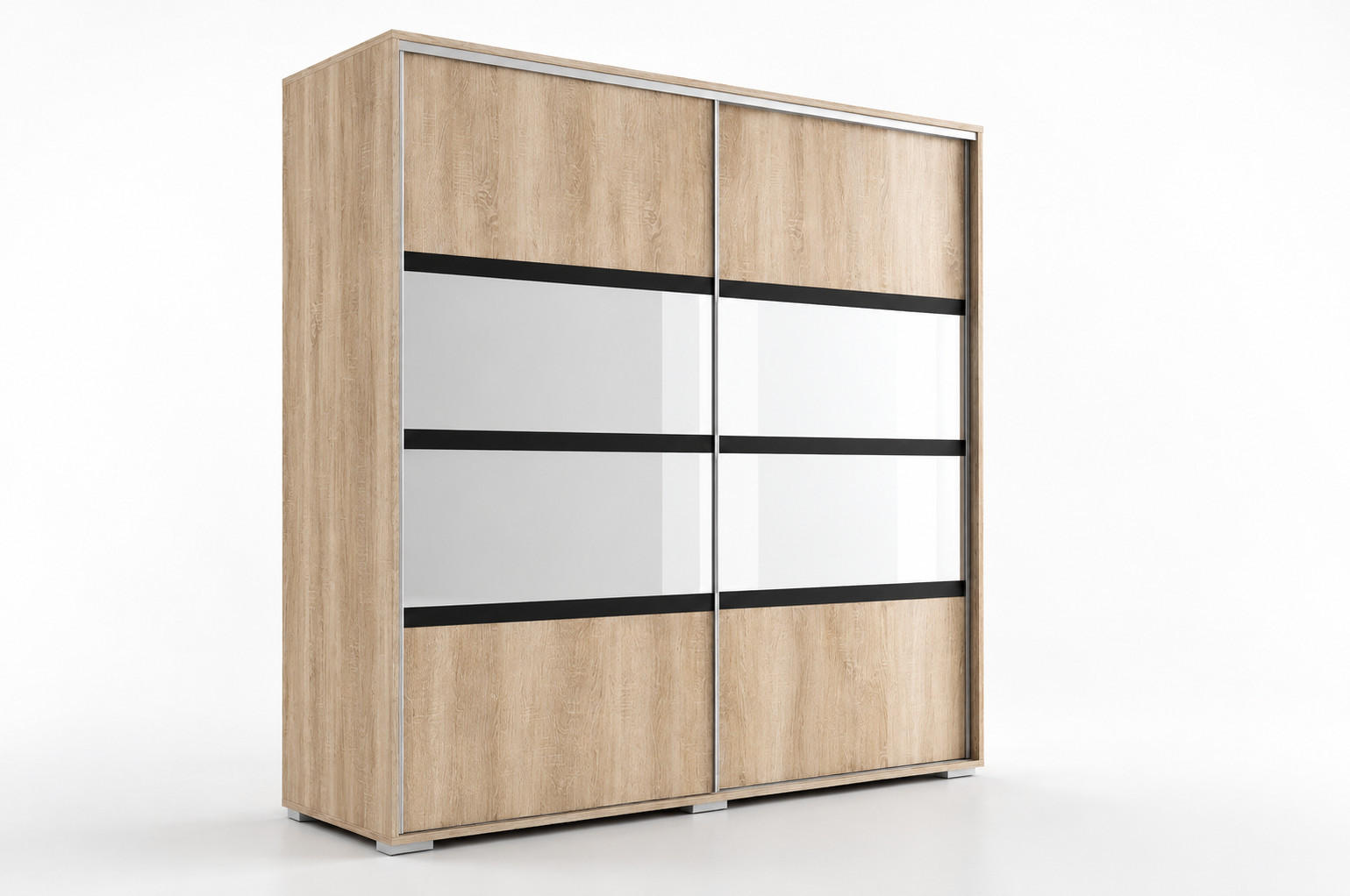 BM-Möbel Schwebetürenschrank Beige 125x215x62 cm