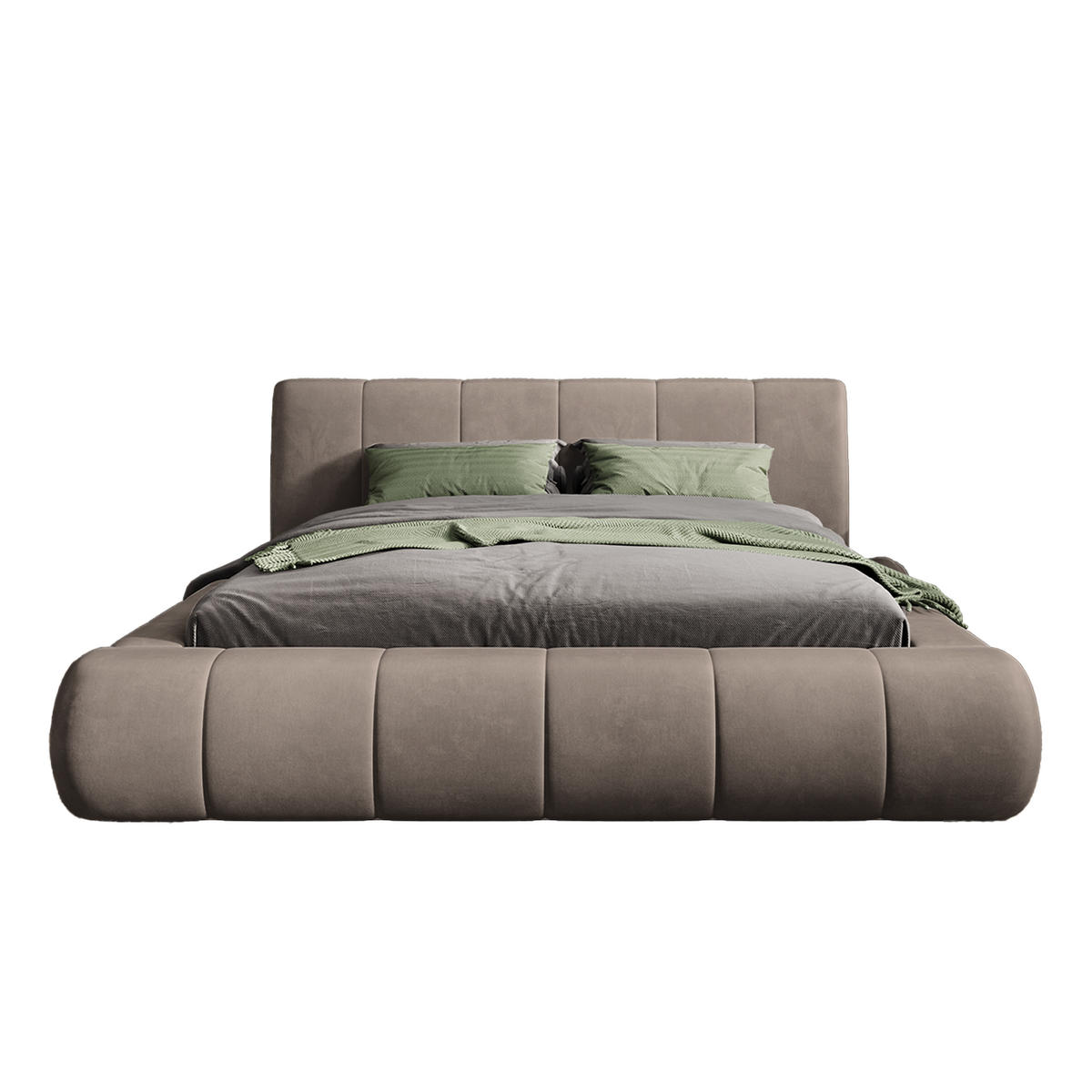 POLSTERBETT AVILLA 160x200 cm, Taupe - Taupe, Textil (200/160cm) - Fedve