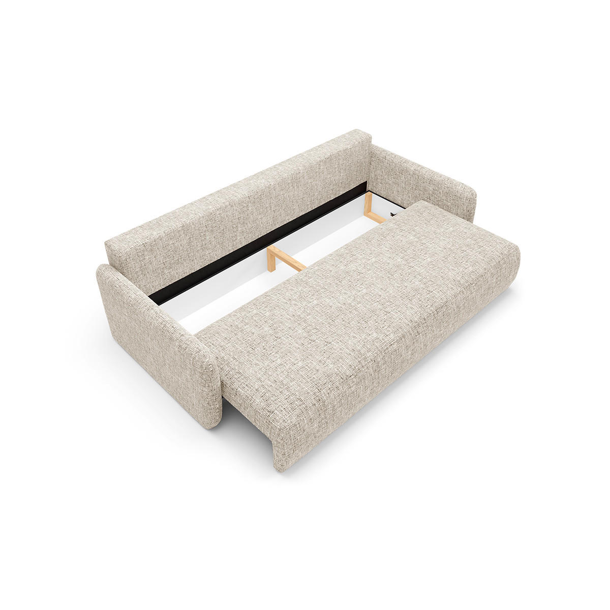 SOFA Lazare 3 Sitzplätze Hellgrau - Grau, Holz (217/86/102cm) - Petits-meubles