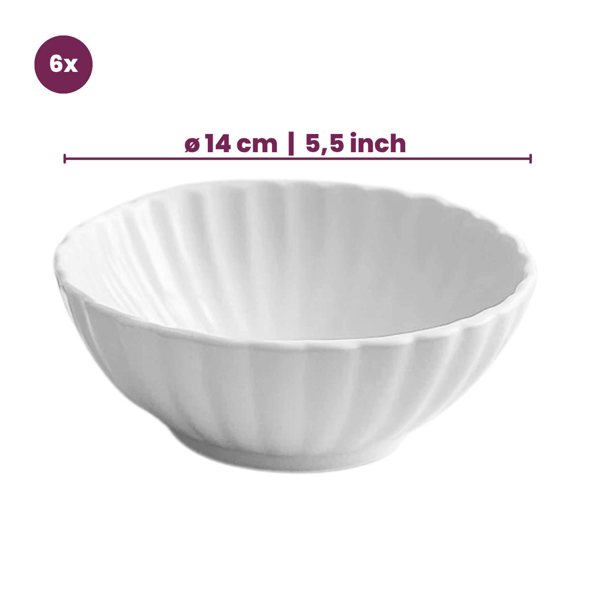 SCHÜSSEL Suppenn / n Cardida Off White ø 14 cm - 6 Stück - Weiß, Keramik - Cookinglife