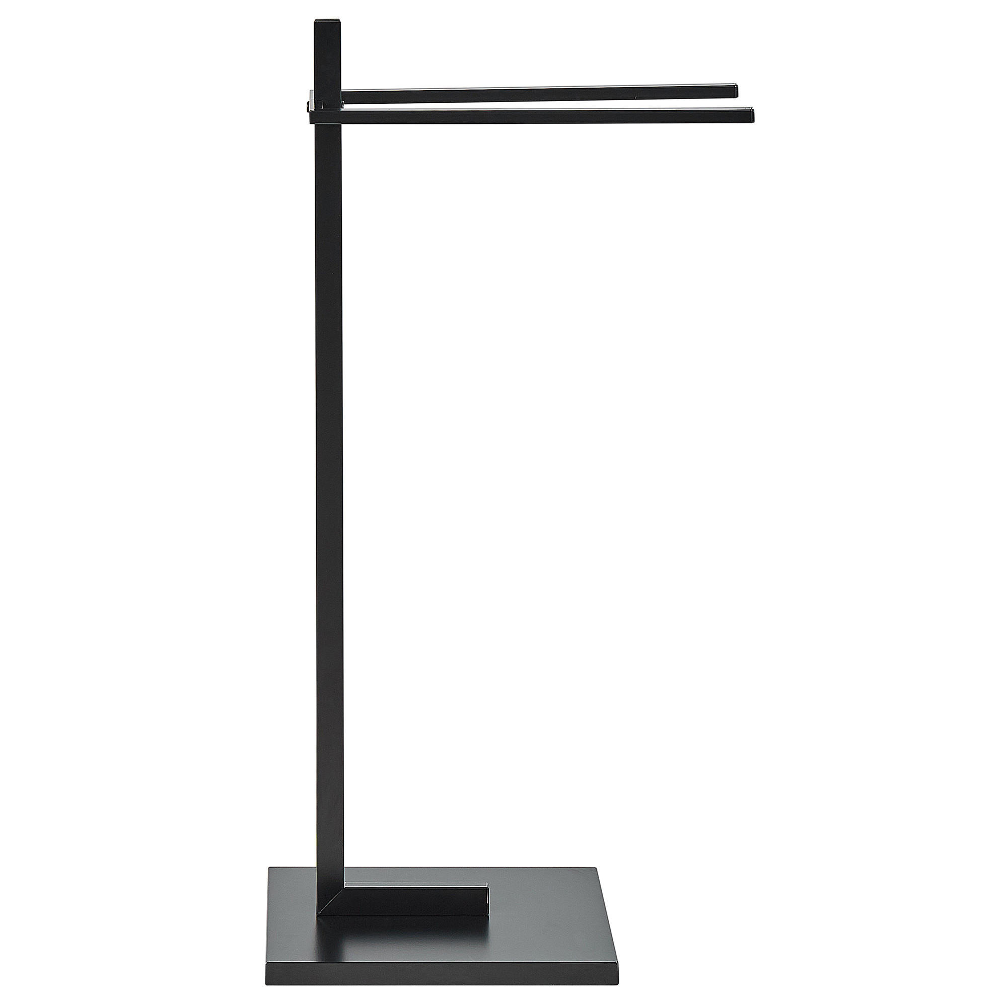 HANDTUCHSTÄNDER Stahlschwarz 45x86 cm Selva - Schwarz, Metall (45/86/20cm) - Beliani