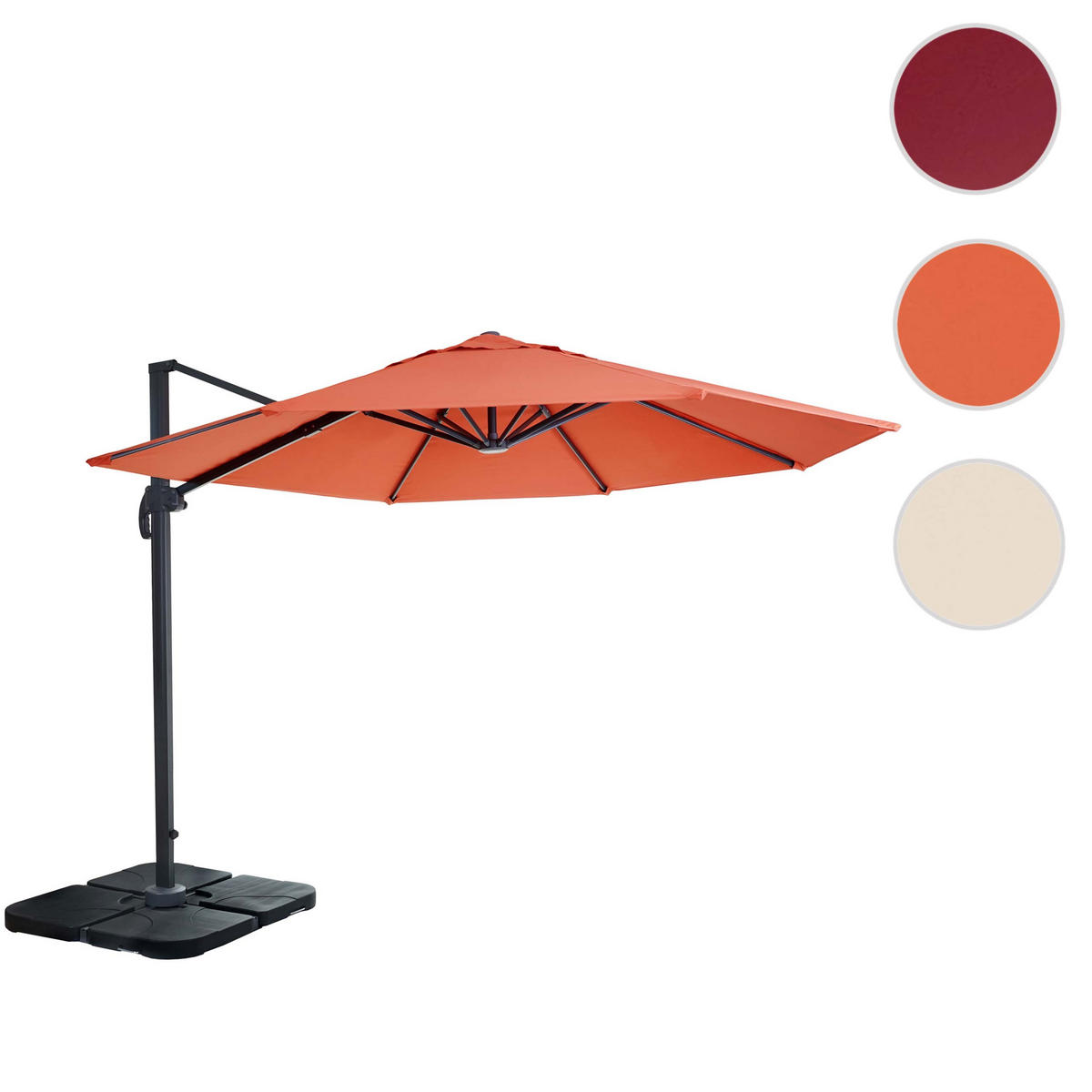 AMPELSCHIRM I RUND Orange 300/300 cm - Orange, Textil (320/300cm) - MCW