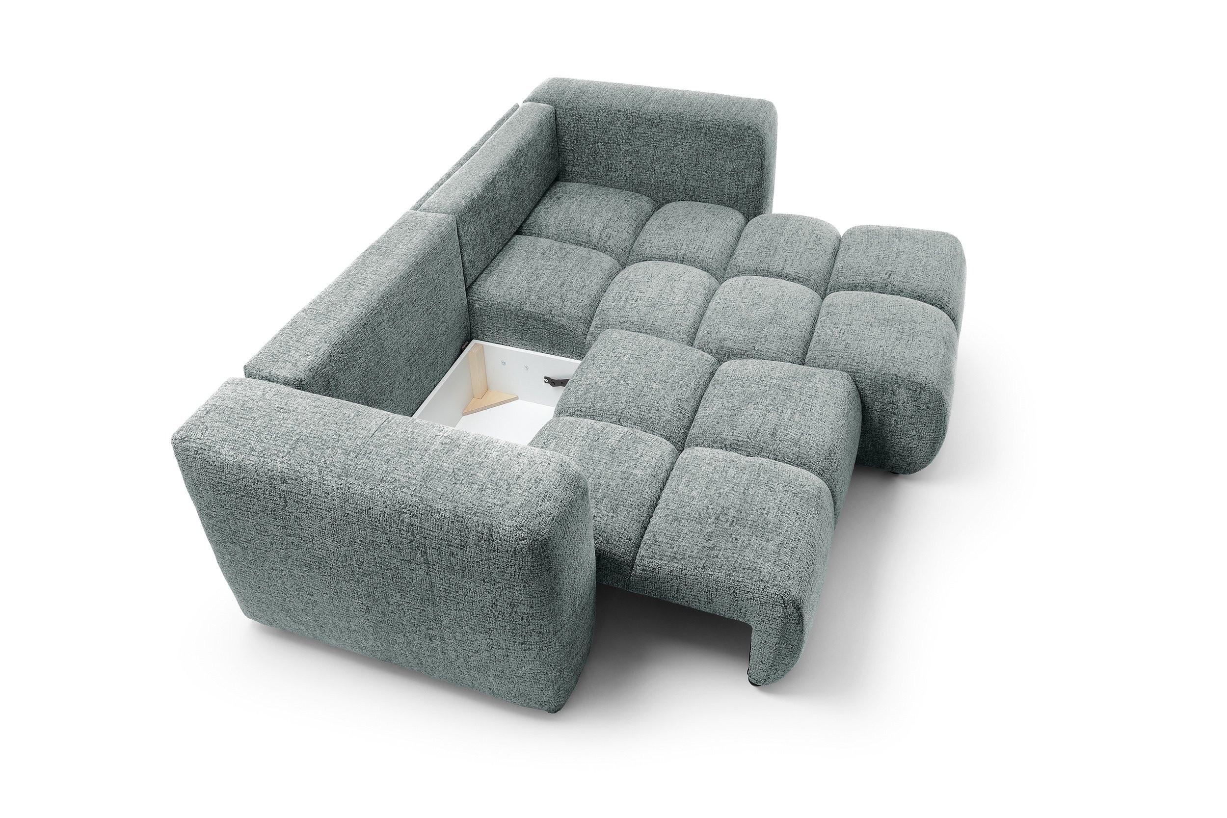 Thumbnail - Masseno Ecksofa, Grau, Holz, 2-Sitzer, L-Form,L-Form, 245x177 cm, Wohnzimmer, Sofas & Couches, Wohnlandschaften, Ecksofa...
