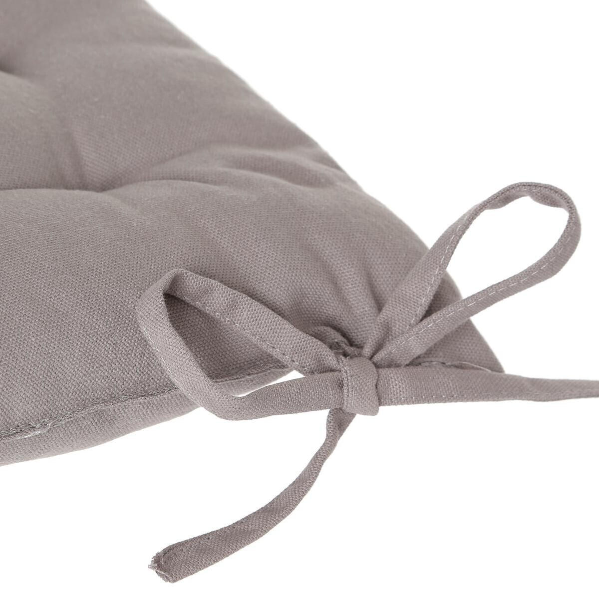 STUHLKISSEN grau mit Einband - Grau, Naturmaterialen (3cm) - Atmosphera Createur d´interieur