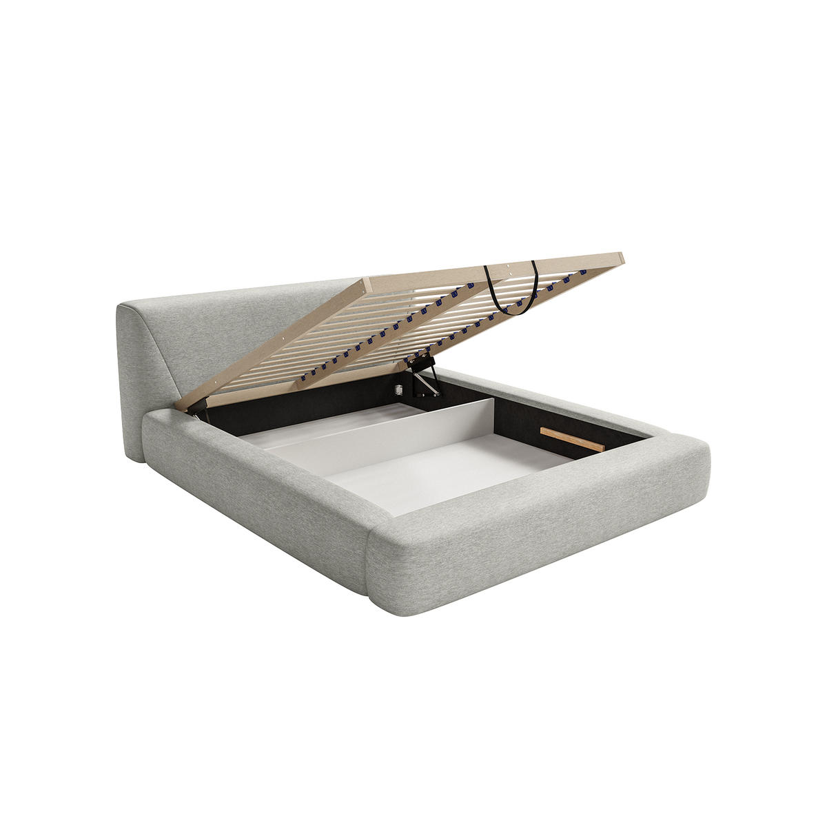 POLSTERBETT Vemmo 160x200 cm, Grau - Grau, Textil (160/200cm) - Fedve