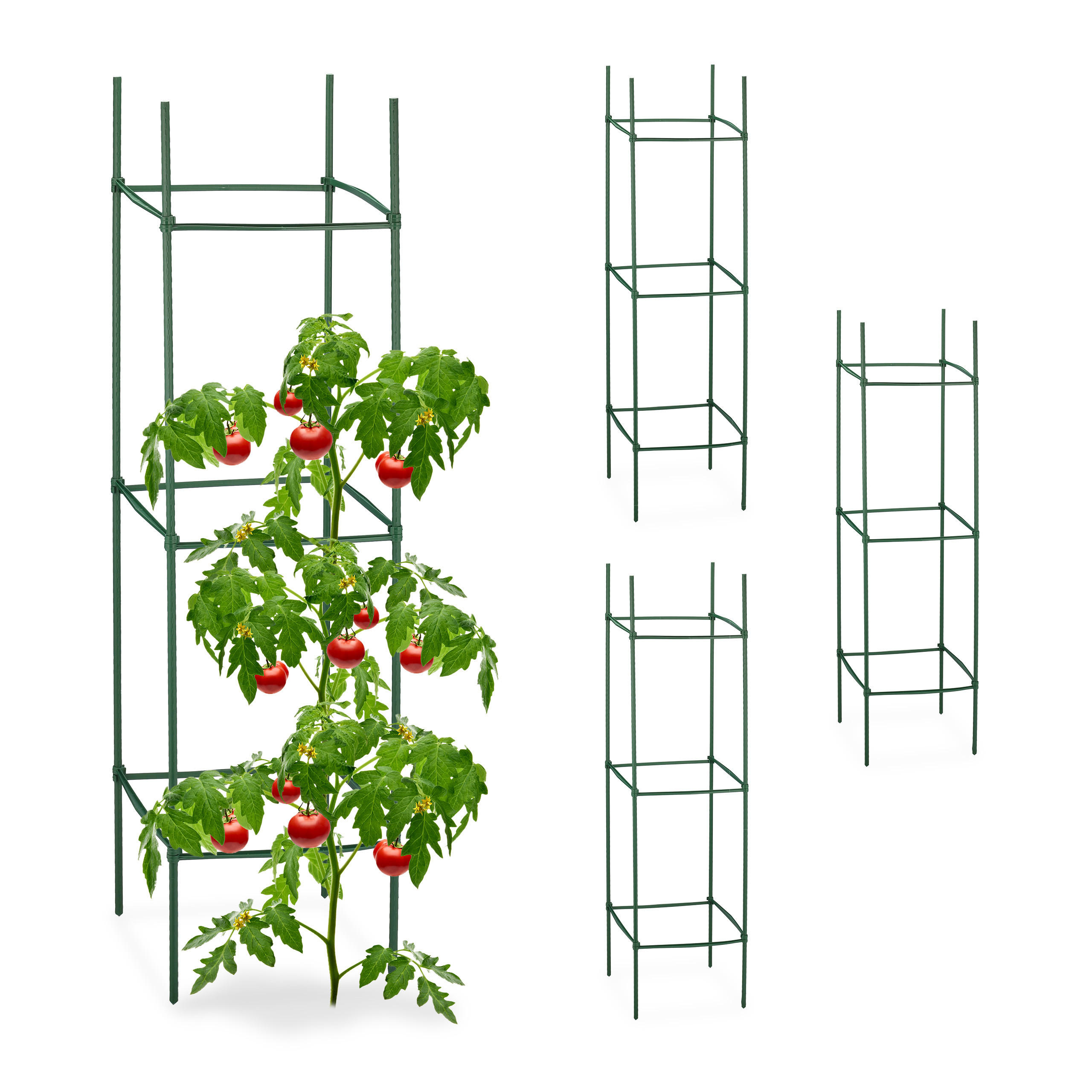 4XRANKHILFE - Dunkelgrün, Kunststoff/Metall (32/120/32cm) - Relaxdays