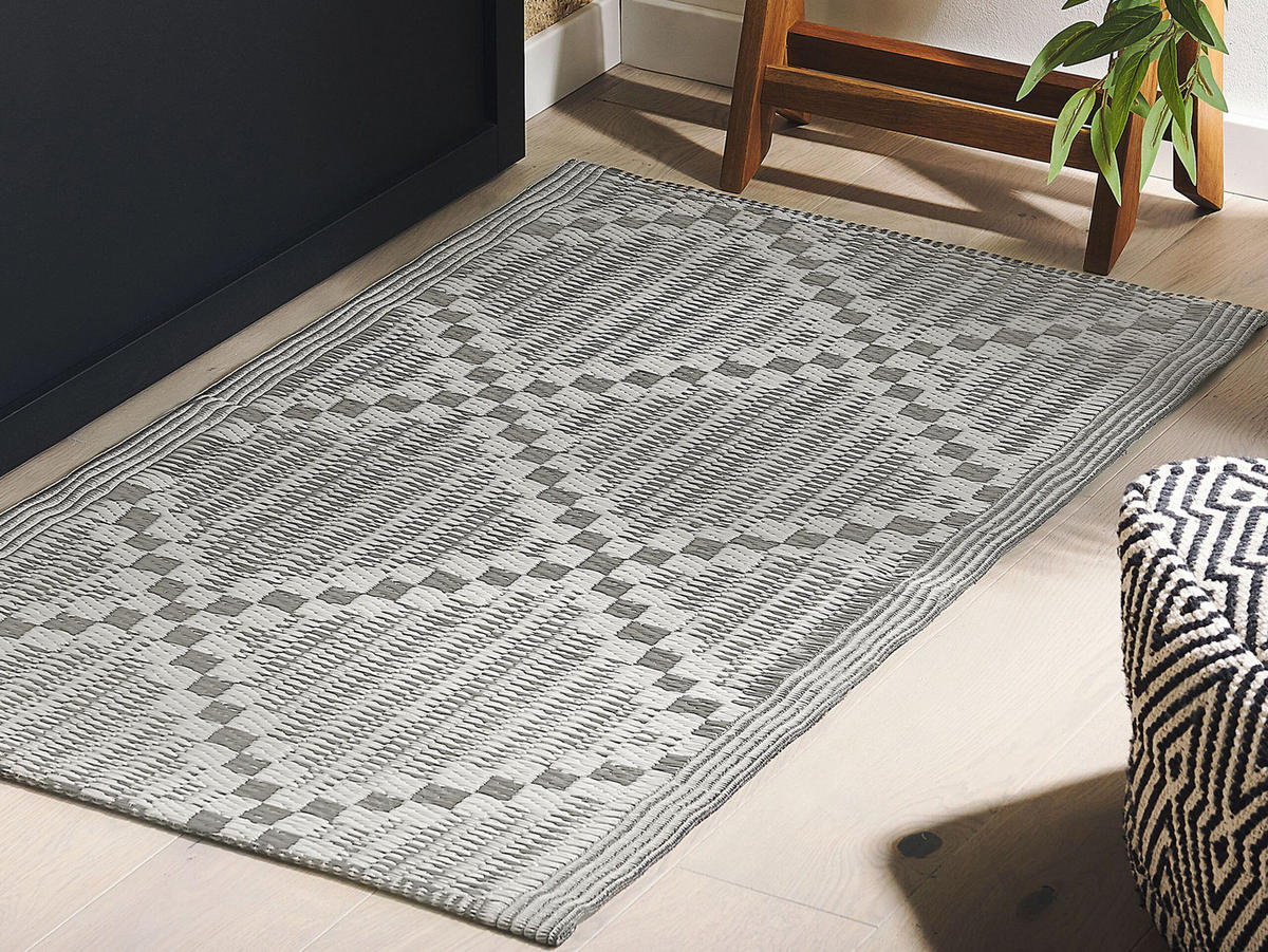 OUTDOOR-TEPPICH Jalna 105/60 cm - Grau, Kunststoff (60/105cm) - Beliani