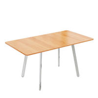 ESSTISCH Holzeffekt 140/80/75 cm - Braun, Holzwerkstoff/Metall (140/80/75cm) - Urban Meuble