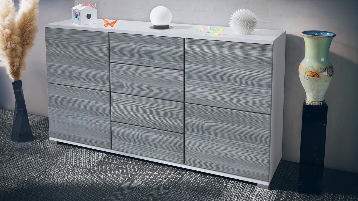 SIDEBOARD Rova Avola-Anthrazit - Anthrazit, Holzwerkstoff (138.5/75.5/35cm) - Vladon