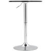 STEHTISCH rund 60 cm Holz schwarz - Chromfarben/Schwarz, Holz/Metall (60/60/85cm) - CLP