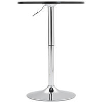 STEHTISCH rund 60 cm Holz schwarz - Chromfarben/Schwarz, Holz/Metall (60/60/85cm) - CLP