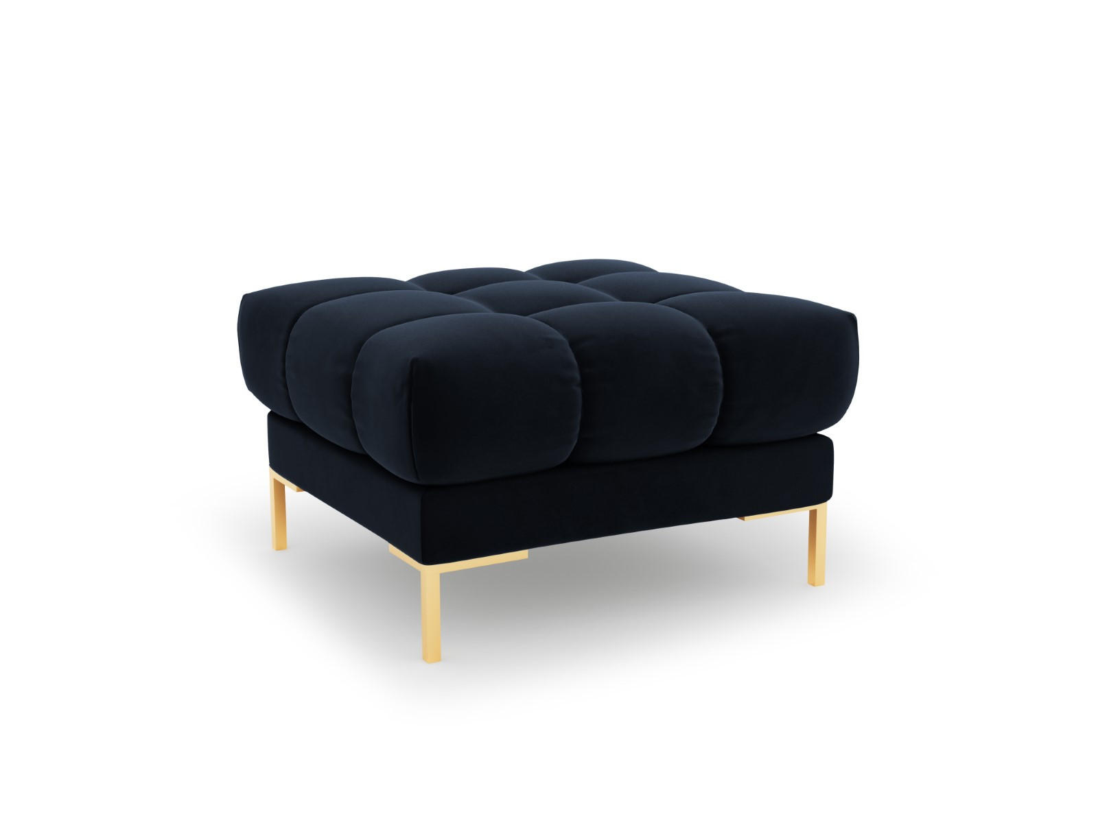 POUF Mamaia aus Samt dunkelblau - Dunkelblau, Textil (60/41/60cm) - Micadoni