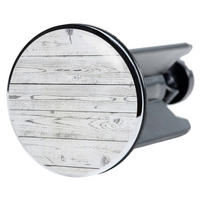 WASCHBECKENSTÖPSEL Timber - Grau, Kunststoff/Metall (4/7/7cm) - Sanilo