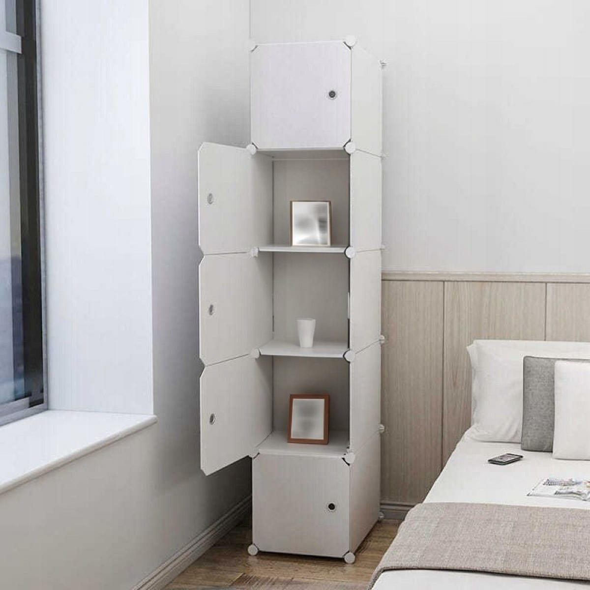 KLEIDERSCHRANK, weiß 39/37/185 cm - Weiß, Kunststoff (39/185/37cm) - Rebiko
