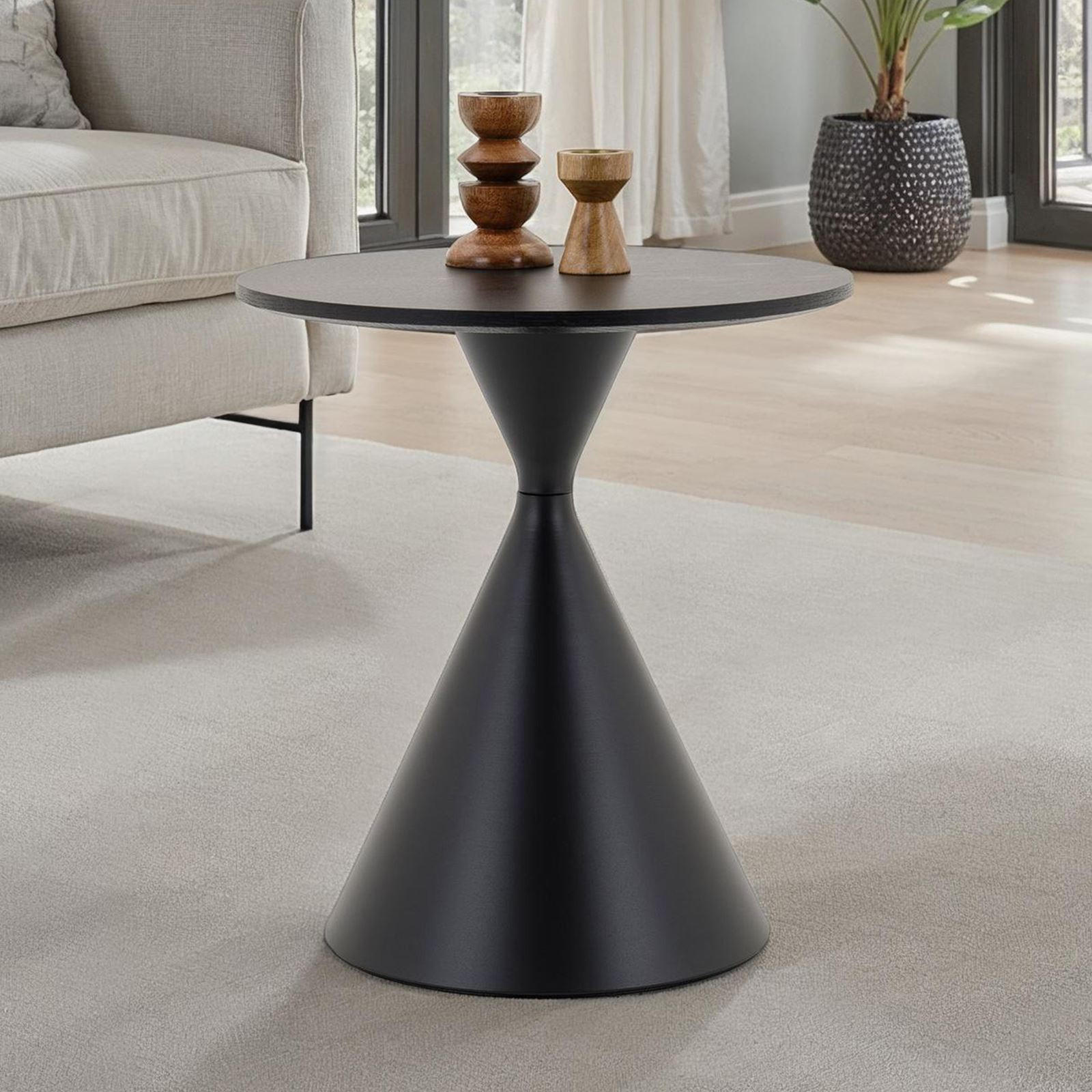 COUCHTISCH ISOMA - Schwarz, Metall (50/50/55cm) - IDIMEX