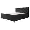 BOXBETT Chester 2 - Silberfarben/Schwarz, Holz/Textil (180/200cm) - MIRJAN24