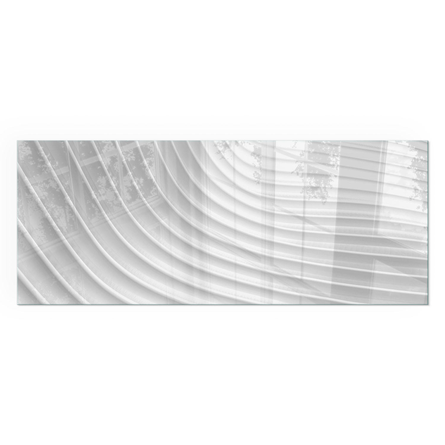 GLASPLATTE für Kamin 125x50 cm - Weiß, Glas (125/50/0.4cm) - TULUP