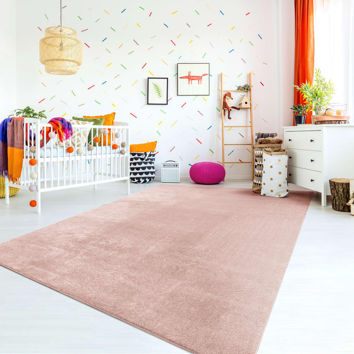 FLACHWEBETEPPICH Rosa 80 x 150 cm - Rosa, Kunststoff (80/150cm) - TT Home