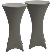 STEHTISCHHUSSE Stella Ø 60cm Anthrazit (2tlg) - Anthrazit, Textil (600/120cm) - Beautissu 