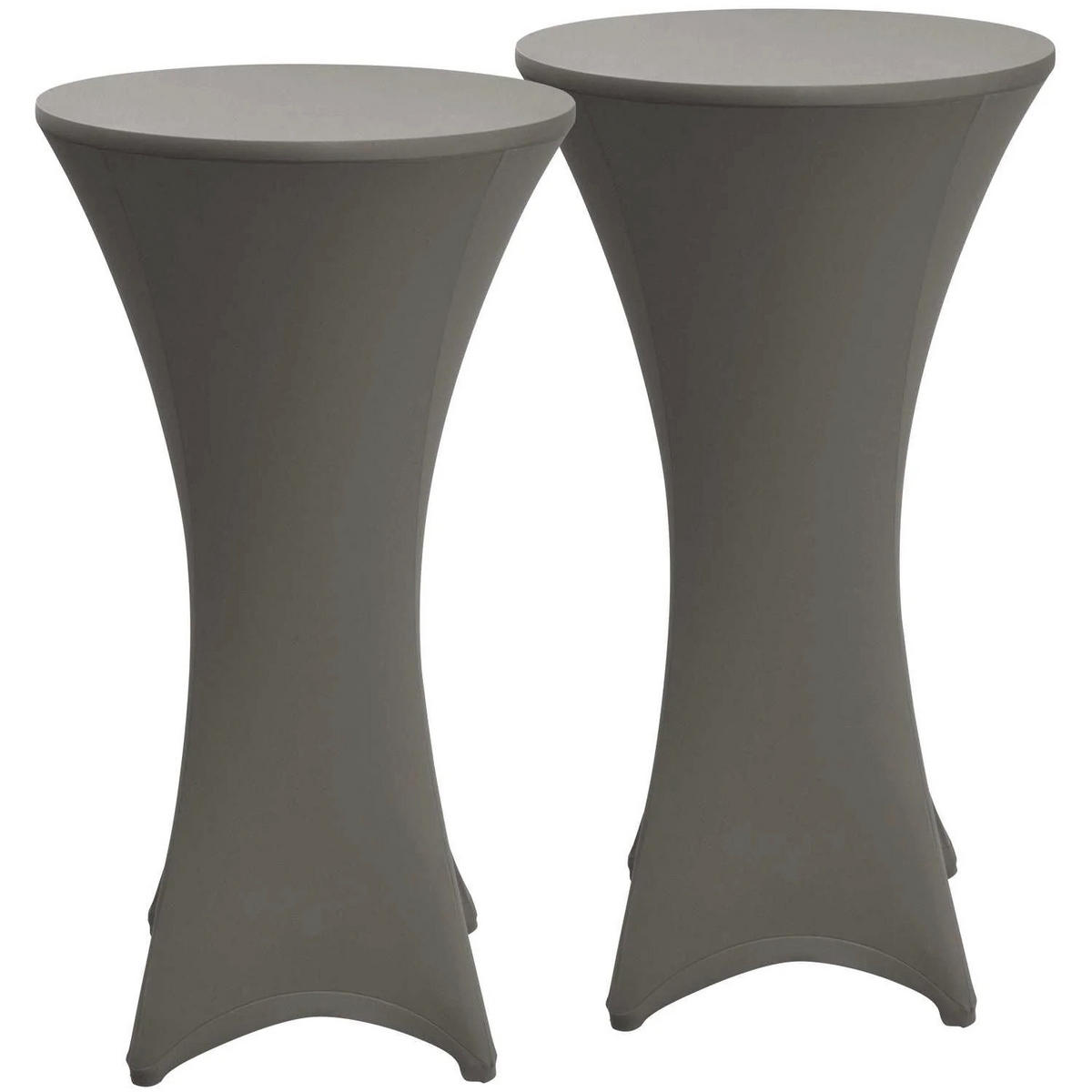 STEHTISCHHUSSE Stella Ø 60cm Anthrazit (2tlg) - Anthrazit, Textil (600/120cm) - Beautissu 