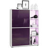 HIGHBOARD Cuba Türen in Brombeer Hochglanz - Brombeere, Holzwerkstoff (79/105.5/35.5cm) - Vladon