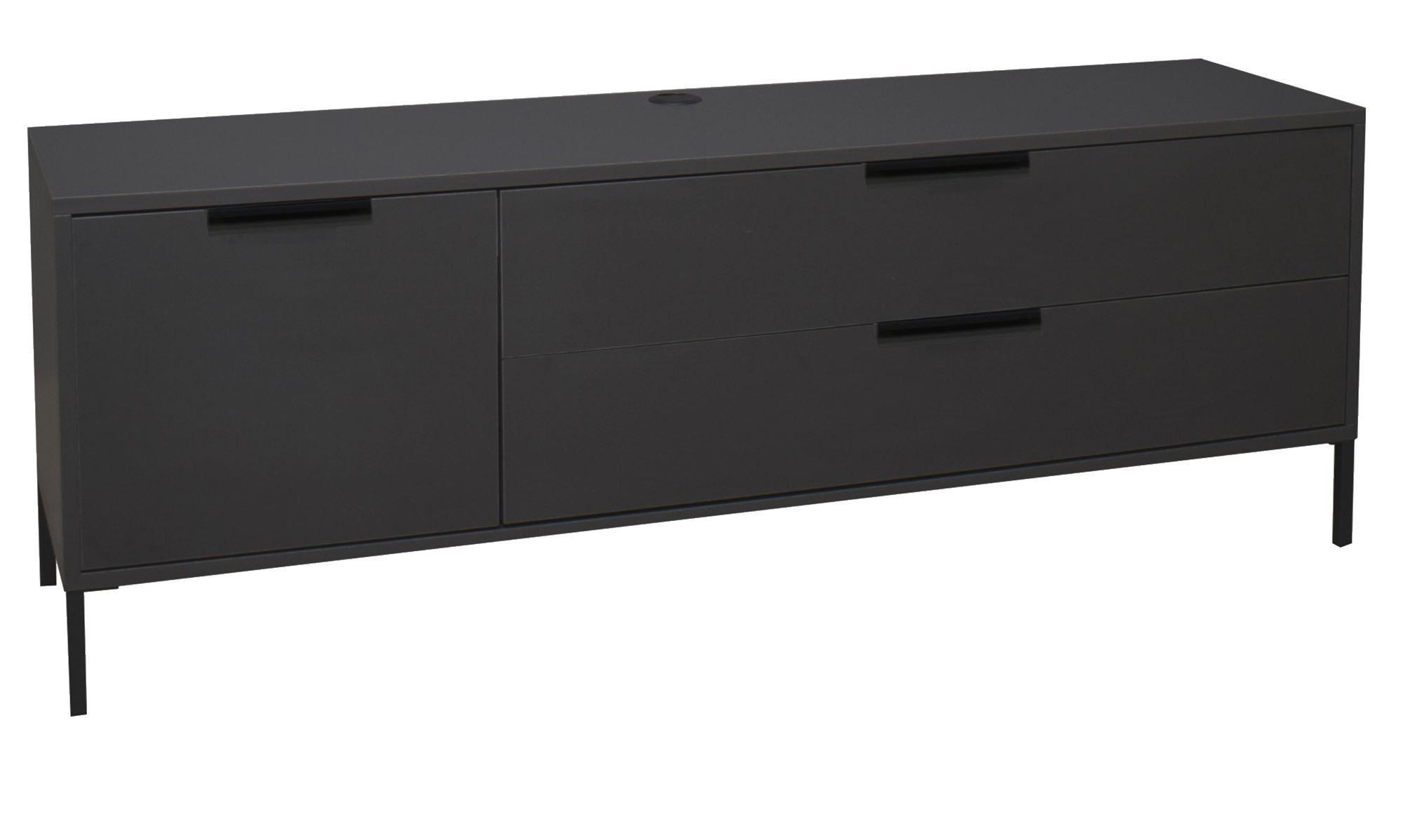LOWBOARD Erna 168x45x62 Anthrazit matt Lack - Grau, Holzwerkstoff (168/62/45cm) - 58aufmkessel
