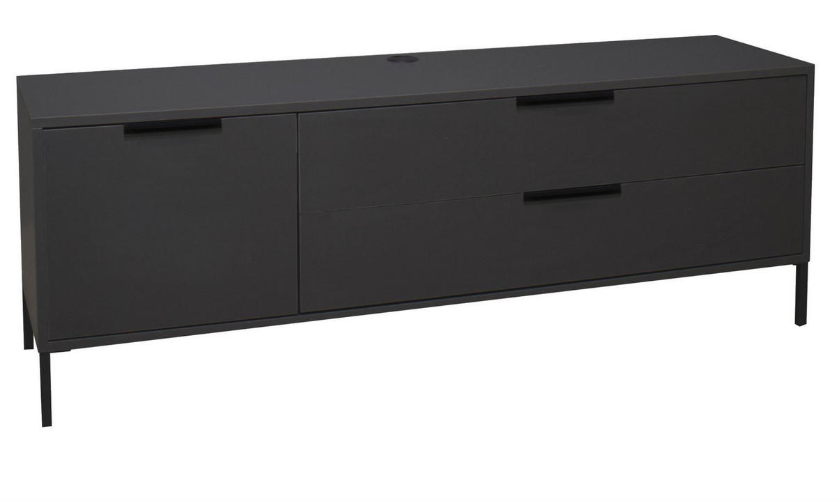 LOWBOARD Erna 168x45x62 Anthrazit matt Lack - Grau, Holzwerkstoff (168/62/45cm) - 58aufmkessel