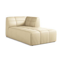 SOFAELEMENT Rechts Kunstleder Beige - Beige/Schwarz, Holzwerkstoff/Kunststoff (101/77/175cm) - Makamii