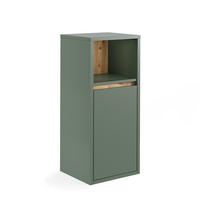 MIDISCHRANK Viola Grün/Artisan 33 x 80 cm mit Tür und offenem Regal - Eiche Artisan/Grün, Holzwerkstoff (33/80/37.8cm) - Vicco