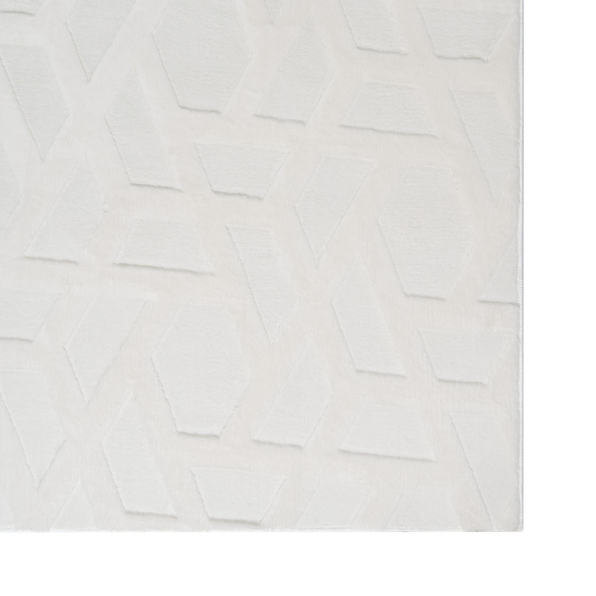 KOBEREC Krémově bílý 160/160 cm Antero - bílá/krémová, textil (160/160cm) - Beliani