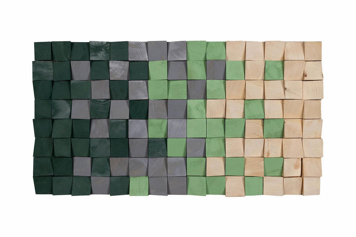 HOLZBILD Grün 98/55 cm - Grün, Holz (8/55cm) - KUNSTLOFT