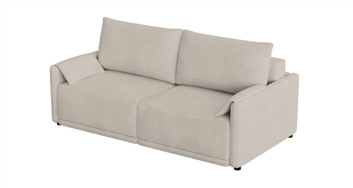 SCHLAFSOFA Mirena - Beige, Holzwerkstoff/Textil (215/100/112cm) - Fun Möbel