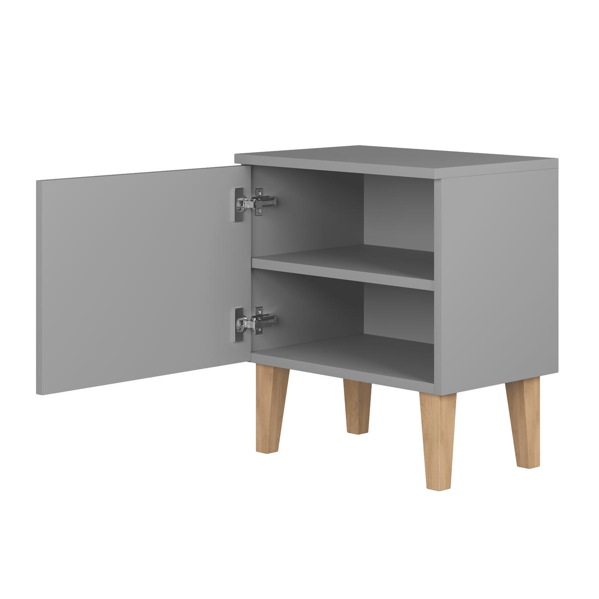 KINDER-NACHTTISCH Kubi 34/50/56 - Grau, Holzwerkstoff (34/50/56cm) - Kocot Kids