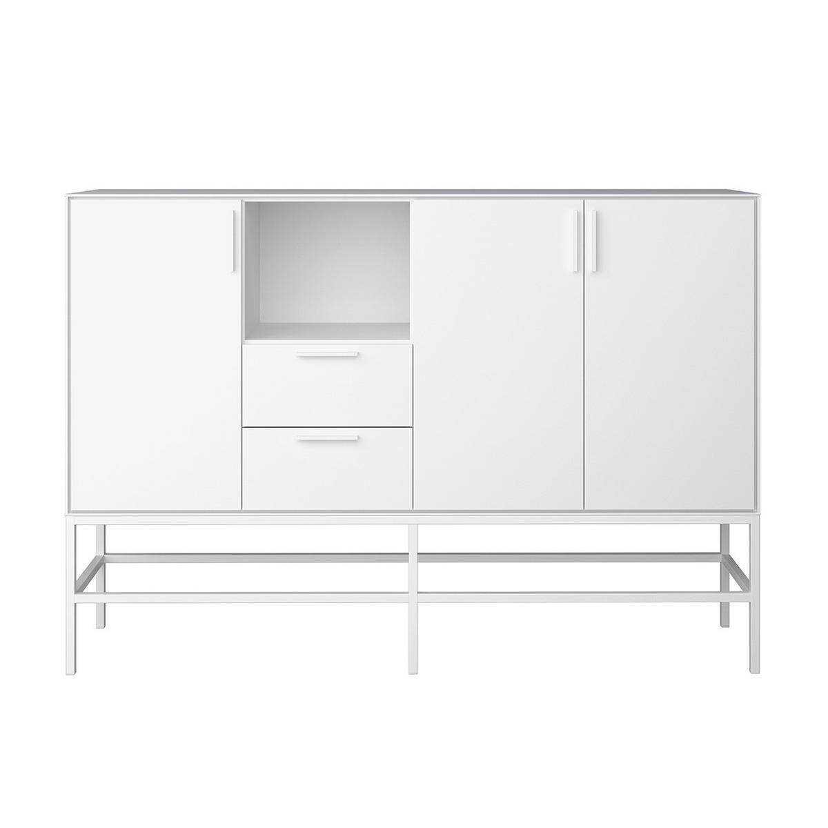 SIDEBOARD weiß - Weiß, Holzwerkstoff (160/111/42cm) - ebuy24