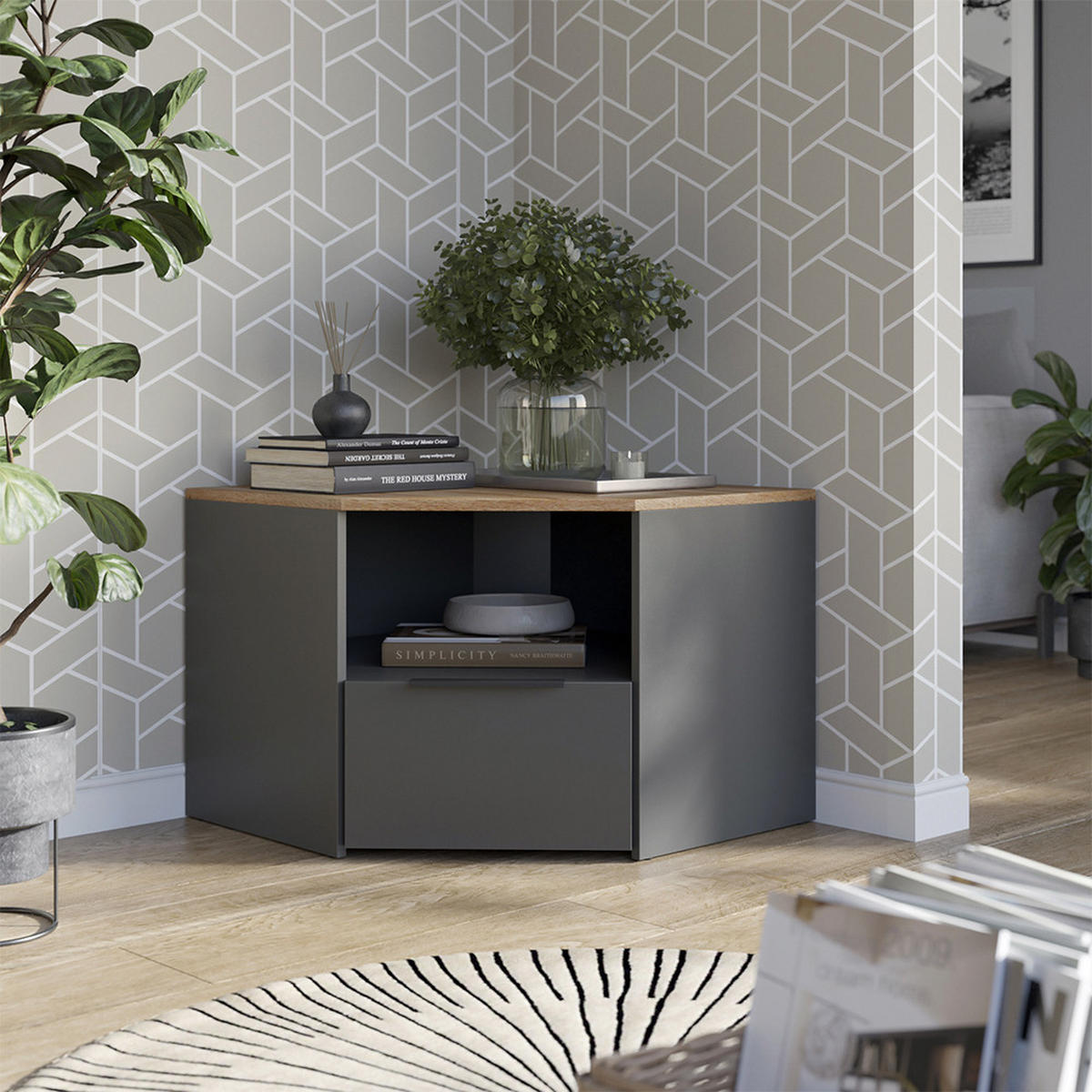 SPODNÁ DOSKA Wido antracitová - antracitová, kompozitné drevo (68/50/68cm) - Vicco