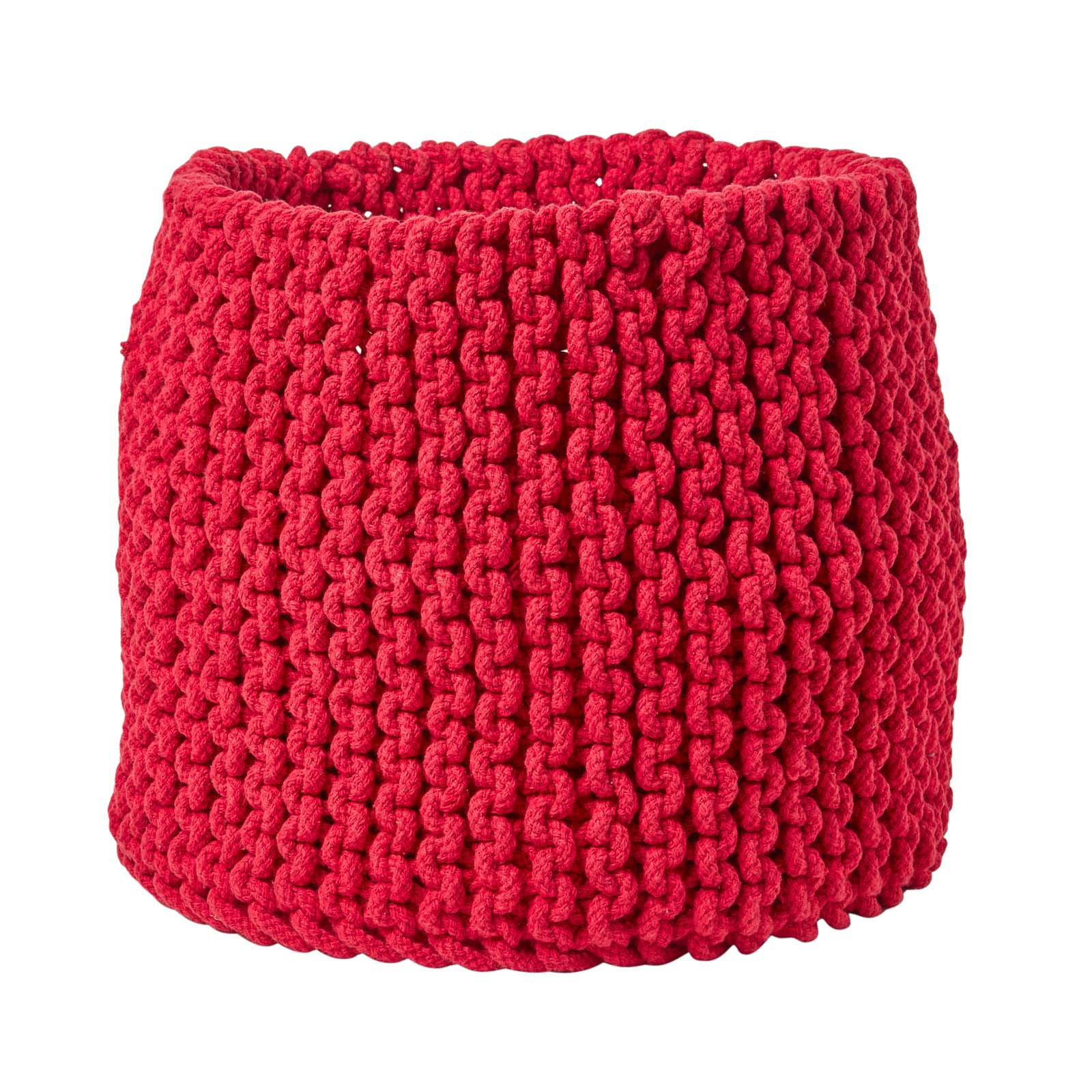 AUFBEWAHRUNGSKORB Baumwolle 42/37 cm - Rot, Textil (42/42/37cm) - Homescapes