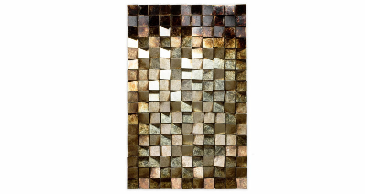 WANDBILD Silber 62/104 cm - Silberfarben/Braun, Holz/Kunststoff (6.8/104cm) - KUNSTLOFT