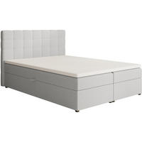 POLSTERBETT Topiq I 144/203/103 hellgrau, Bouclé-Stoff - Hellgrau, Holzwerkstoff (140/200cm) - Beautysofa