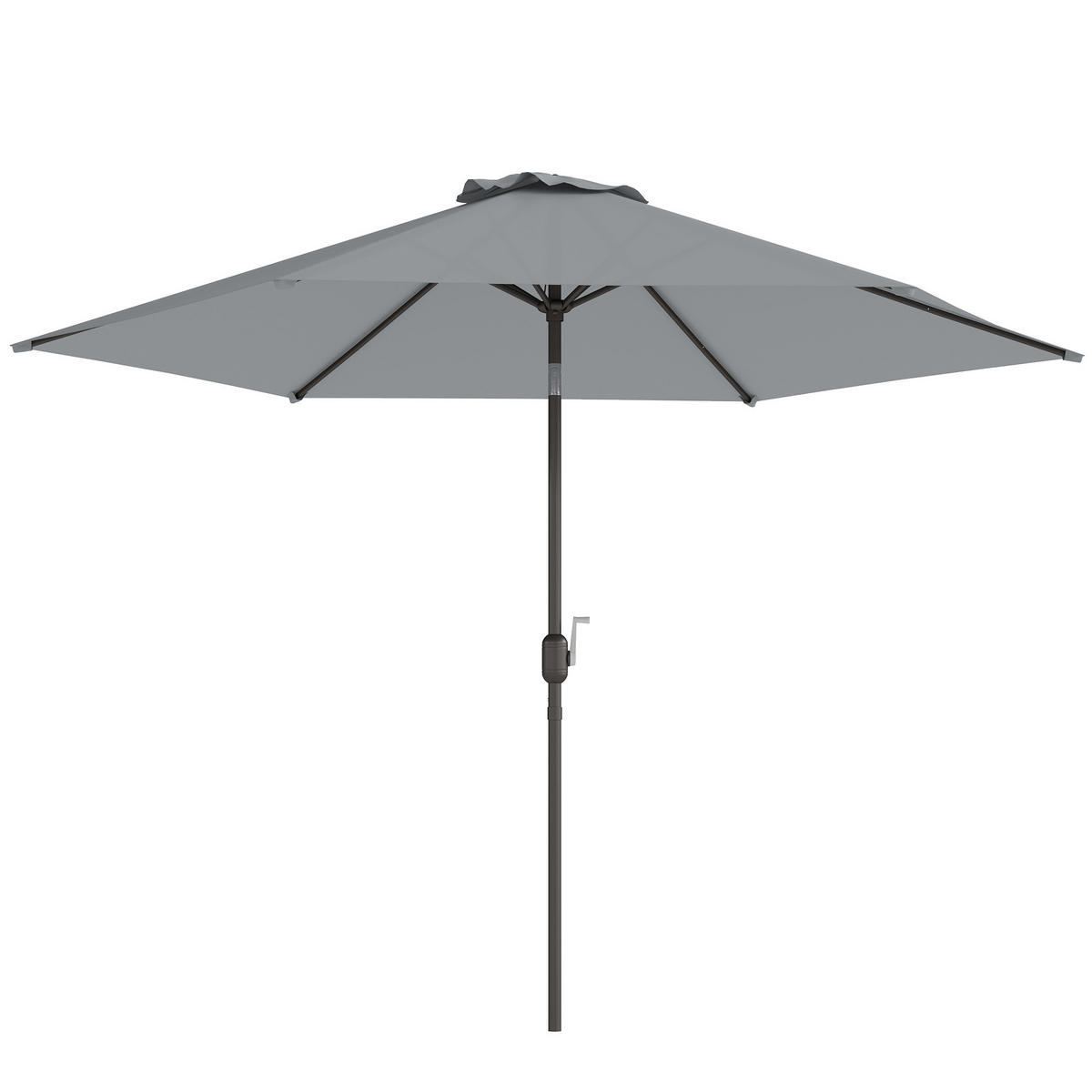 SONNENSCHIRM DE-05638 Neigbar mit Kurbel, Windöffnung Grau - Grau, Metall (295/295cm) - ComfortXL