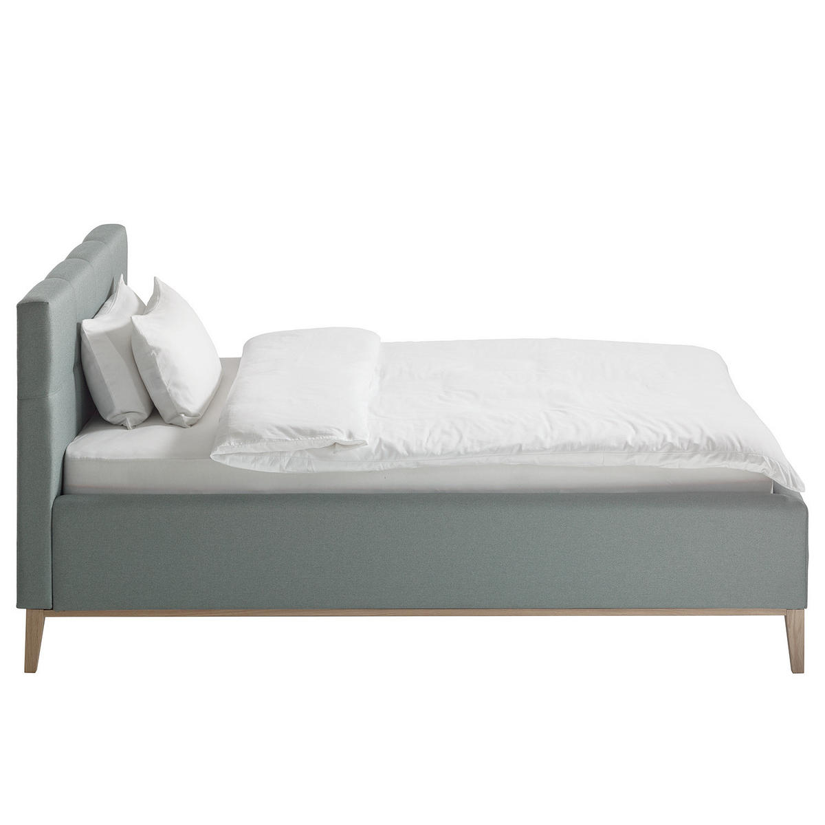 POLSTERBETT - Mintgrün, Textil (140/200cm) - home24